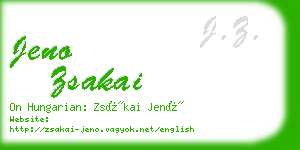 jeno zsakai business card